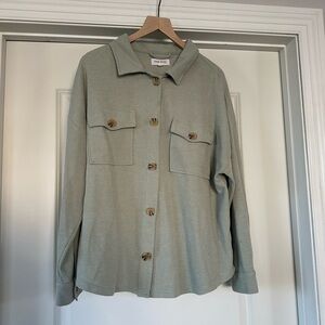 Pink Rose | Mint Green Shacket - Oversized XL